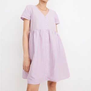 Madewell Lavender Linen Dress Size